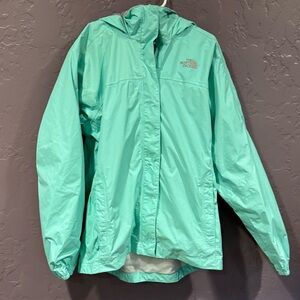 The North Face Girls Raincoat in Mint Green - L